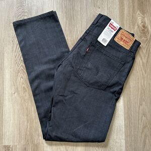 Levi's 511 Skinny Mens 36x34 (34x35) Jeans Rigid Black Denim Low Rise Straight